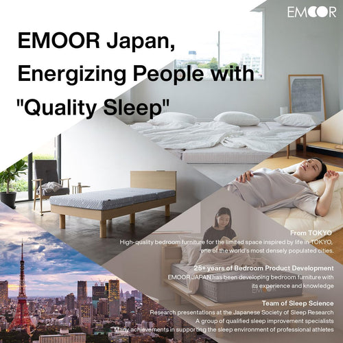 EMOOR Japanese Floor Mattress Futon Mattress CLASSE and Foldable Tatami Mat Set Single White & Natural, Foldable Floor Sleeping Bed Mat Sikibuton Igusa Natural